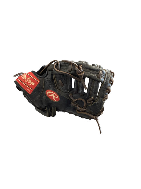 Vist Large View of Product Image Which is Used Rawlings HIGHLIGHT SERIES BB/SB First Base RH Throw Black 11 1/2"