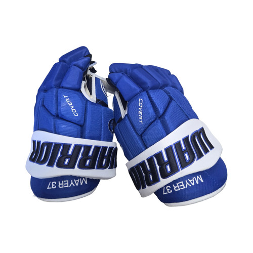 Vist Large View of Product Image Which is Used Warrior COVERT PRO + HG 14INCH Senior Gloves Royal Blue 14"