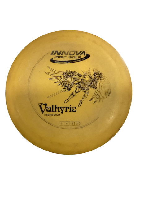 Vist Large View of Product Image Which is Used Innova DX VALKYRIE Disc Golf Driver Yellow