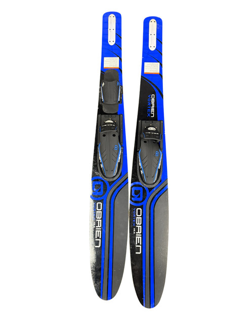 Vist Large View of Product Image Which is Used O'Brien Pair of Water Skis Black And Carolina Blue 65"