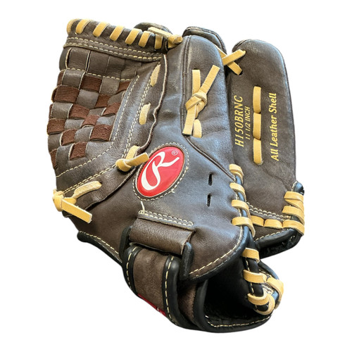 Vist Large View of Product Image Which is Used Rawlings HIGHLIGHT BB/SB Glove RH Throw Brown 11 1/2"