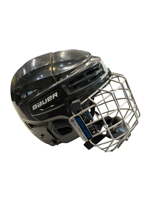 Vist Large View of Product Image Which is Used Bauer PROFILE 2 Helmet Cage Combo Black S/M