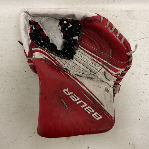 Vist Large View of Product Image Which is Used Bauer VAPOR 2X Intermediate Goalie Catcher White/Black/Red