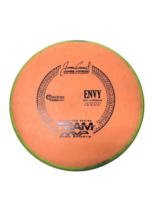 Vist Large View of Product Image Which is Used MVP ENVY Disc Golf Putter Orange