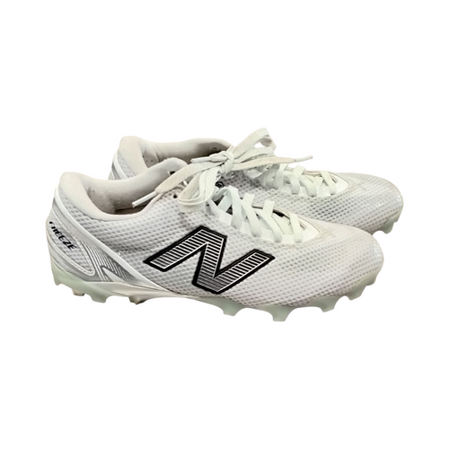 Vist Large View of Product Image Which is Used New Balance FREEZELX V5 LAX Cleats Mens White Senior 8.5