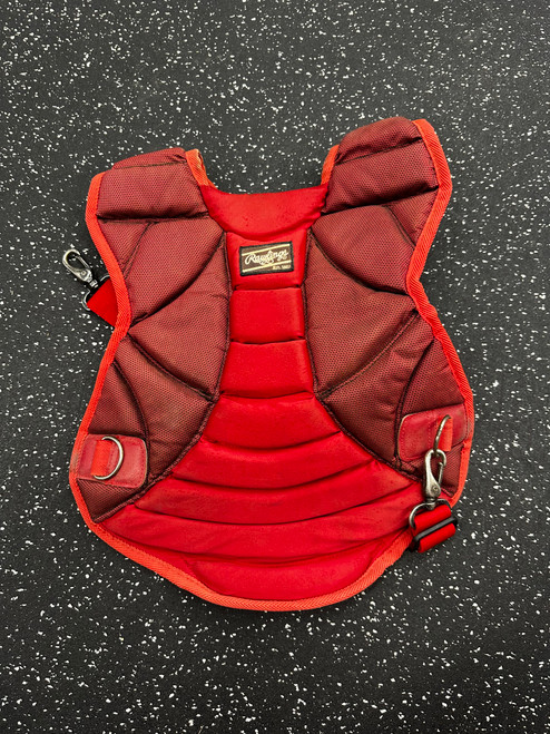 Vist Large View of Product Image Which is Used Rawlings Catchers Chest Protector Red Youth