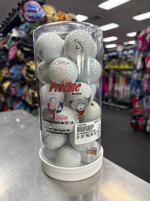 Vist Large View of Product Image Which is Recycled 24 CNT PROLINE GOLF BALLS