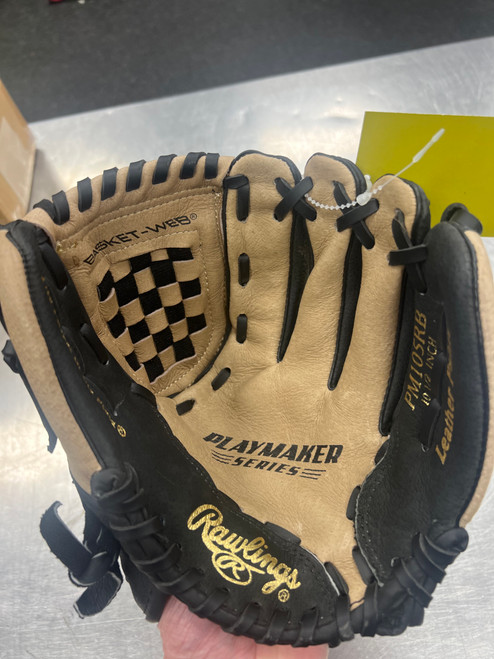 Vist Large View of Product Image Which is Used Rawlings PM105RB BB/SB Glove RH Throw Black 10 1/2"