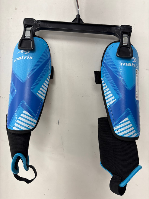 Vist Large View of Product Image Which is Used MATRIX Soccer Shin Guards Adult Carolina Blue SM