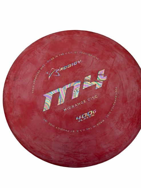 Vist Large View of Product Image Which is Used Prodigy Disc M4 400 Plastic Disc Golf Mid Range Red 180g