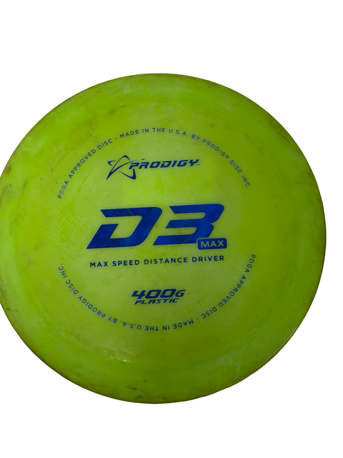 Vist Large View of Product Image Which is Used Prodigy Disc D3 MAX 400 Plastic Disc Golf Driver Green 174g