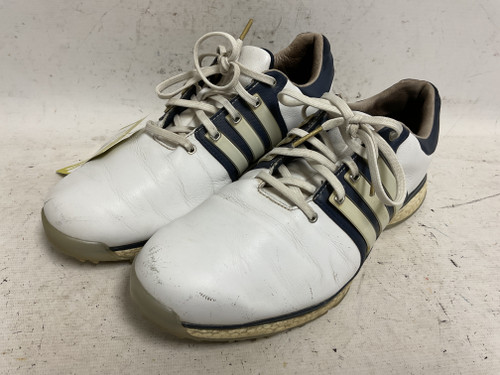 Vist Large View of Product Image Which is Used Adidas Tour 360 F34991 Mens Golf Shoes Navy And White Senior 9