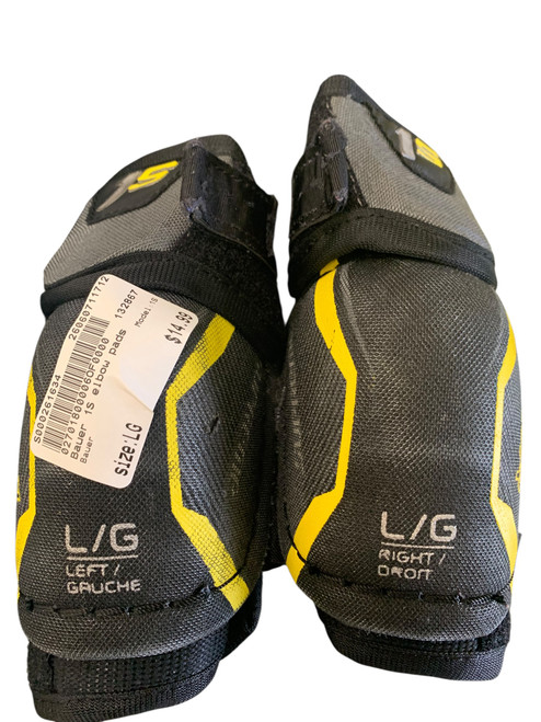 Vist Large View of Product Image Which is Used Bauer 1S Youth Elbow Pads LG