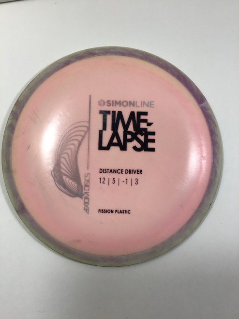Vist Large View of Product Image Which is Used Axiom FISSION TIME LAPSE Disc Golf Driver Pink 168g