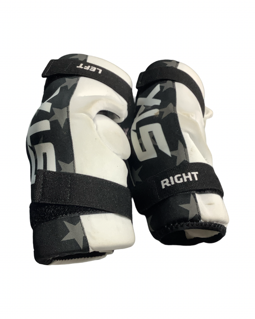 Vist Large View of Product Image Which is Used STX PADS Lacrosse Arm Pads/Guards White SM
