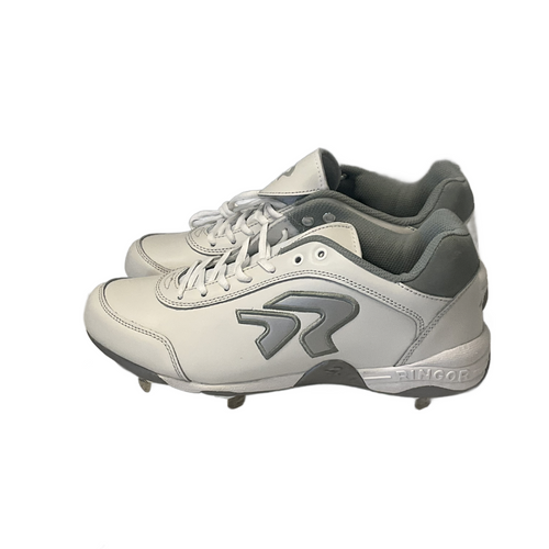 Vist Large View of Product Image Which is Used Ringor DYNASTY 2 BB/SB Cleats White Senior 10.5