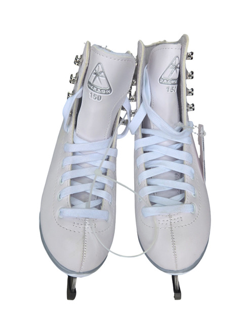 Vist Large View of Product Image Which is Used Jackson 150 FIGURE SKATES SZ 2 Girls Figure Skate White Junior 02