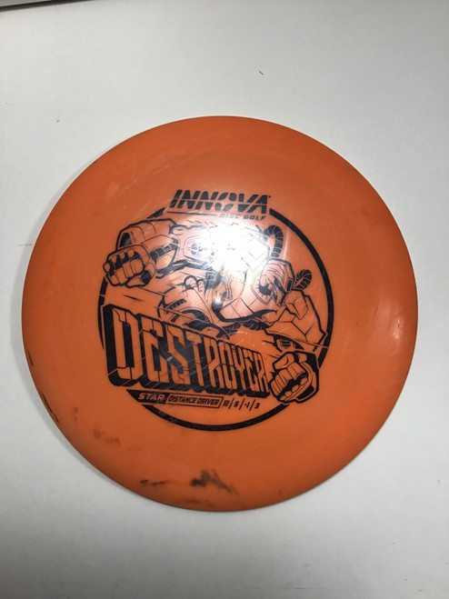 Vist Large View of Product Image Which is Used Innova CHAMPION DESTROYER Disc Golf Driver Orange 176g