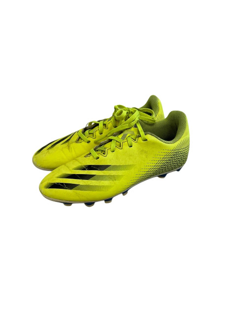 Vist Large View of Product Image Which is Used Adidas Ghosted.4 Jr 3.5 Soccer Cleats Yellow 