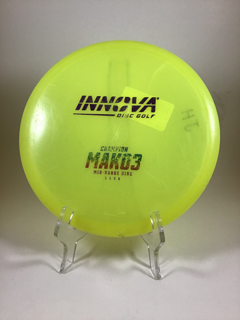Vist Large View of Product Image Which is Used Innova CHAMPION MAKO3 Disc Golf Mid Range Yellow 178g