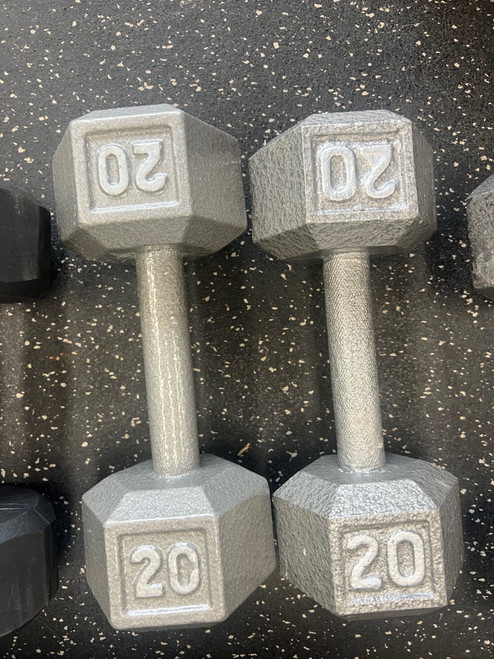Vist Large View of Product Image Which is Used 20-LB HEX DUMBBELL PAIR