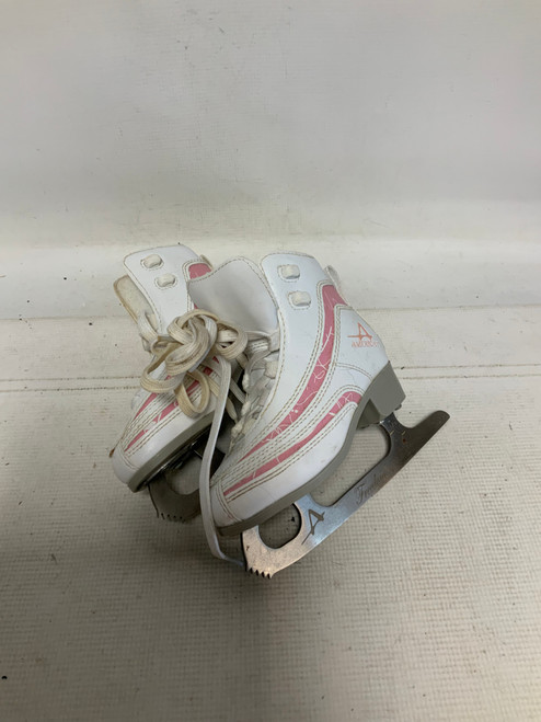 Vist Large View of Product Image Which is Used American Athletic FREEDOM Girls Figure Skate White Youth 11.0
