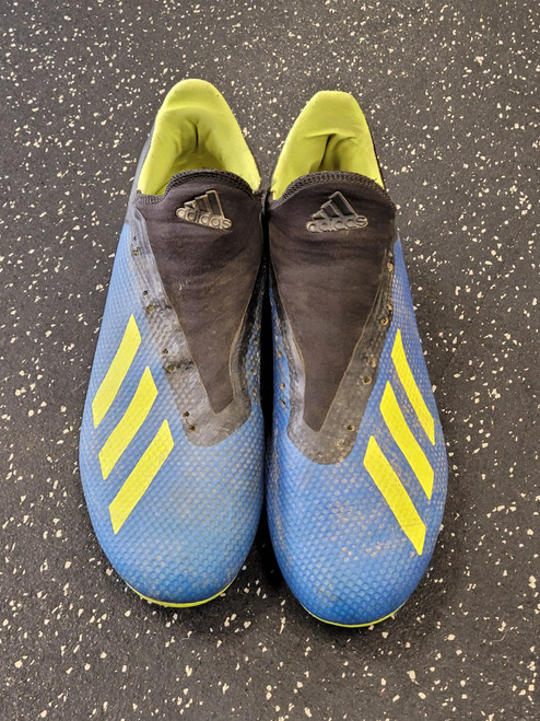 Vist Large View of Product Image Which is Used Adidas X 18.3 Soccer Cleats Royal Blue Senior 9.5