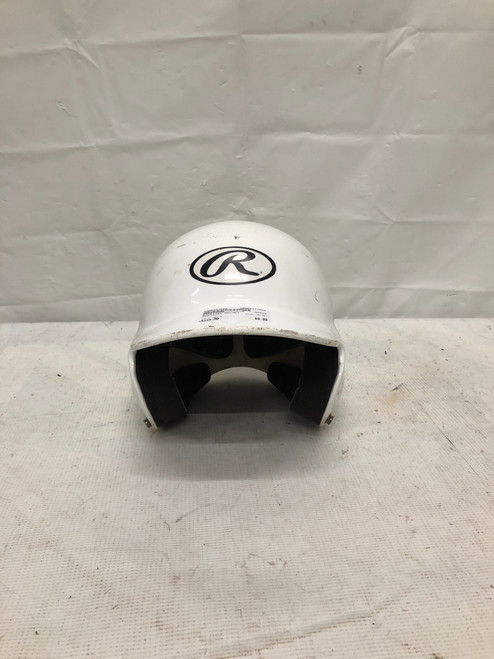 Vist Large View of Product Image Which is Used Rawlings HELMET Batting Helmet No Mask White MD