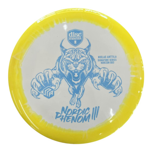 Vist Large View of Product Image Which is Used Discmania NORDIC PHENOM 3 Disc Golf Driver Yellow 175g