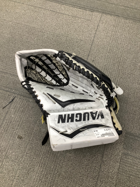 Vist Large View of Product Image Which is Used Warrior RG4 Goalie Leg Pads Junior White 28"