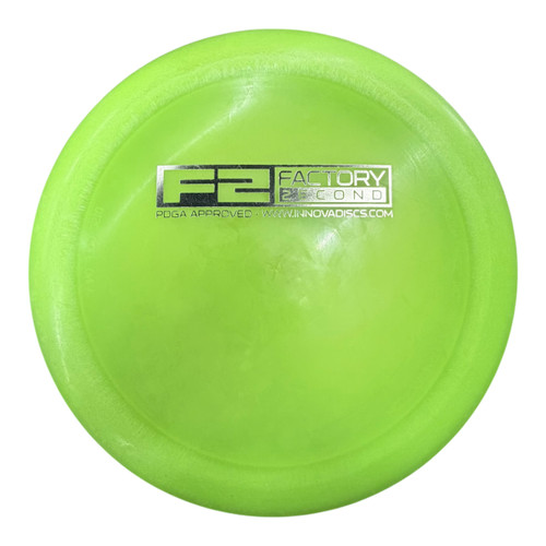 Vist Large View of Product Image Which is Used Innova F2 BOSS Disc Golf Driver Neon Green 169g