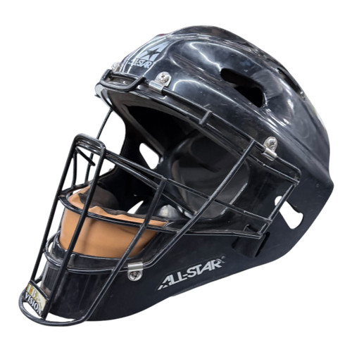 Vist Large View of Product Image Which is Used All Star CATCHERS HELMET Catchers Helmet w/Mask Black LG