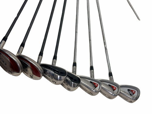 Vist Large View of Product Image Which is Used Adams Golf a2 OS Mens Golf Hybrid / Iron Set RH 3I-PW w/ R-Flex Shafts +.75"