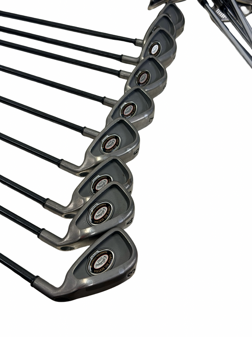 Vist Large View of Product Image Which is Used Callaway GREAT BIG BERTHA Tungsten Titanium Mens Golf Iron Set RH 3I-SW w/ RCH 96 Firm Flex Shafts +1/4"