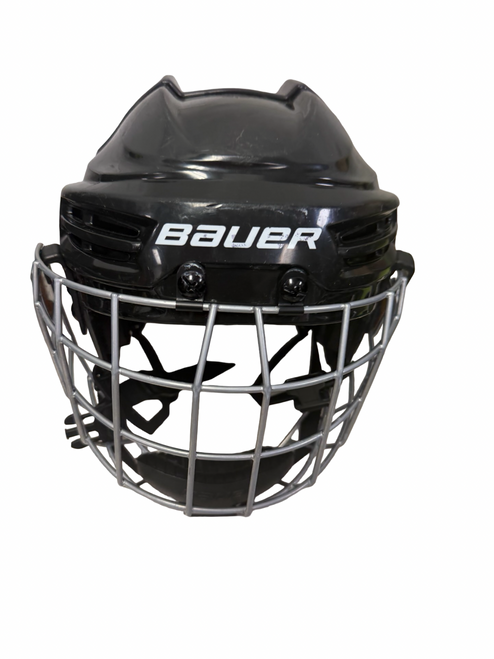 Vist Large View of Product Image Which is Used Bauer PRODIGY 6 - 6 5/8 Junior Hockey Helmet Cage Combo Black HECC Certified Through 2030