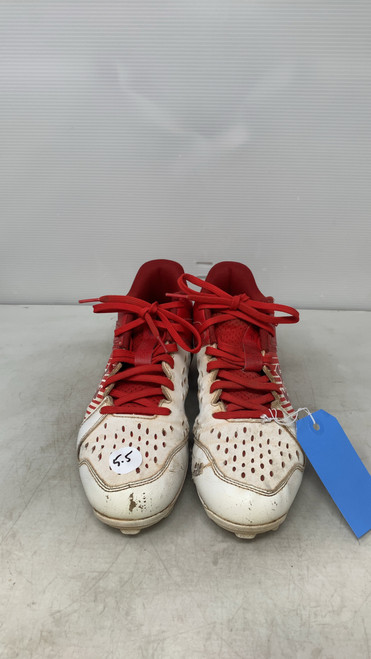 Vist Large View of Product Image Which is Used Under Armour BASEBALL CLEAT BB/SB Cleats Red Senior 5.5