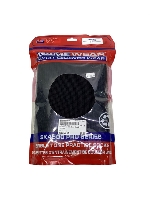 Vist Large View of Product Image Which is Used Gamewear Hockey Sock Black 20"