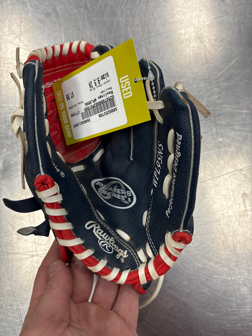 Vist Large View of Product Image Which is Used Rawlings WPL95NS BB/SB Glove RH Throw Navy Blue 9 1/2"