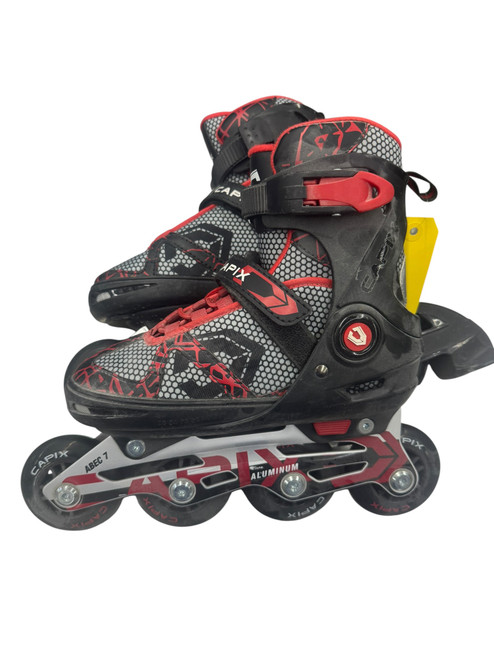 Vist Large View of Product Image Which is Used Capix ILS 1-4 ABEC 7 Junior Rec Fitness Skates Red Adjustable