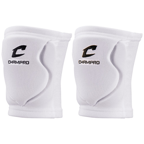 Vist Large View of Product Image Which is New Champro MVP Low-Profile White LG Volleyball Knee Pad