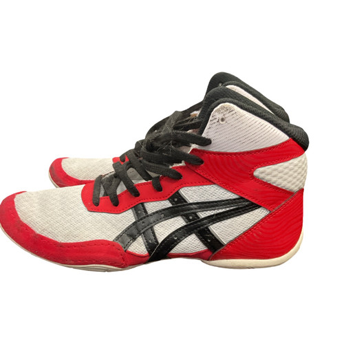 Vist Large View of Product Image Which is Used, Asics, Wrestling Shoes, White, Senior, 5
