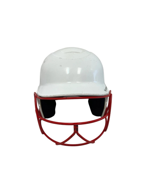 Vist Large View of Product Image Which is Used BoomBah BBH2 JR OSFM Batting Helmet w/Mask White