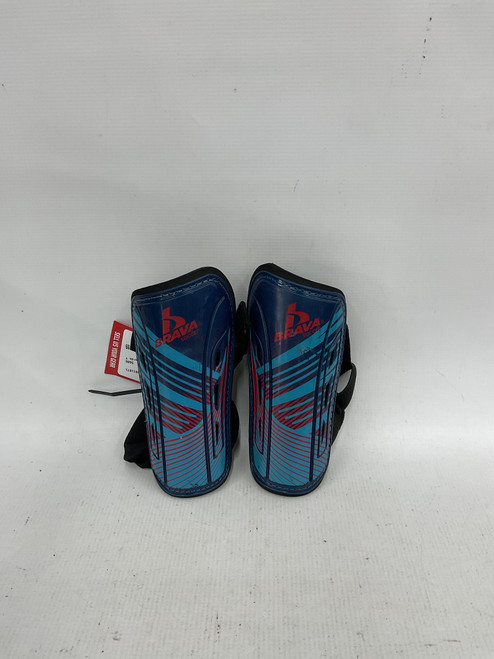 Vist Large View of Product Image Which is Used Brava Soccer Shin Guards Youth Navy Blue SM