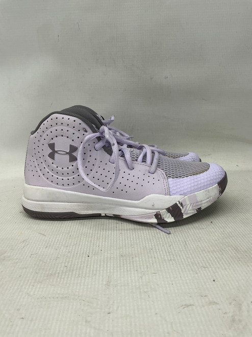 Vist Large View of Product Image Which is Used Under Armour Basketball Shoes Y Purple Junior 04.5