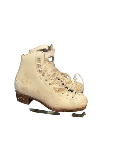 Vist Large View of Product Image Which is Used Riedell 21 SZ 1 Girls Figure Skate White Junior 01