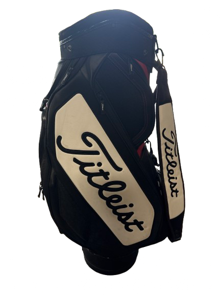 Vist Large View of Product Image Which is Used Titleist MID SIZE TOUR STAFF Mens Cart Bag Black