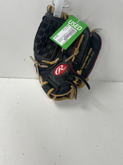Vist Large View of Product Image Which is Used Rawlings SURE CATCH SC120BBC BB/SB Glove RH Throw Black 12"