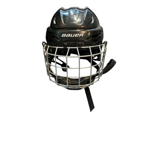 Vist Large View of Product Image Which is Used Bauer REAKT55 S/P Helmet Cage Combo Black SM