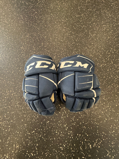 Vist Large View of Product Image Which is Used CCM FT 350 Junior Gloves Navy Blue 11"