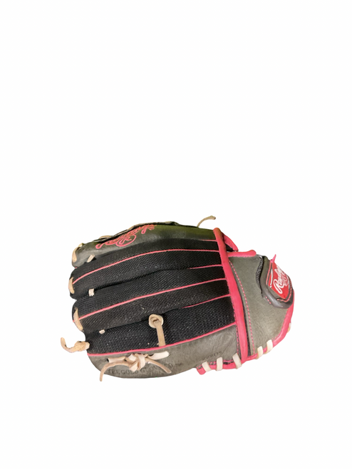 Vist Large View of Product Image Which is Used Rawlings STORM BB/SB Glove RH Throw Black 10"